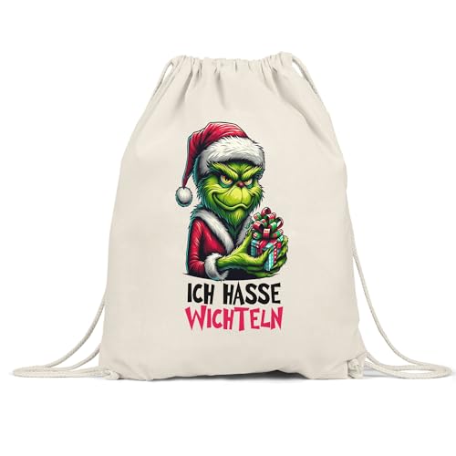 Hey!Print Ich hasse Wichteln Turnbeutel Lustig Anti Weihnachten Wichtelgeschenk Ironisch von Hey!Print