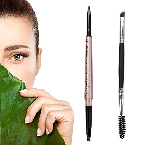 HeyBeauty Doppelkopf Augenbrauenstift Wasserdichte Automatische Eyebrow Pencil, 2 Minen in Verschiedenen Form, leichter Kaffee HeyBeauty Doppelkopf Augenbrauenstift Wasserdichte Automatische Eyebrow Pencil, 2 Minen in Verschiedenen Form, leichter Kaffee von HeyBeauty