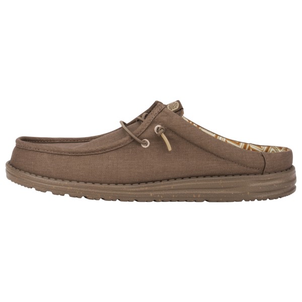 HeyDude - Wally Slip Canvas - Sandalen Gr 47 braun von HeyDude