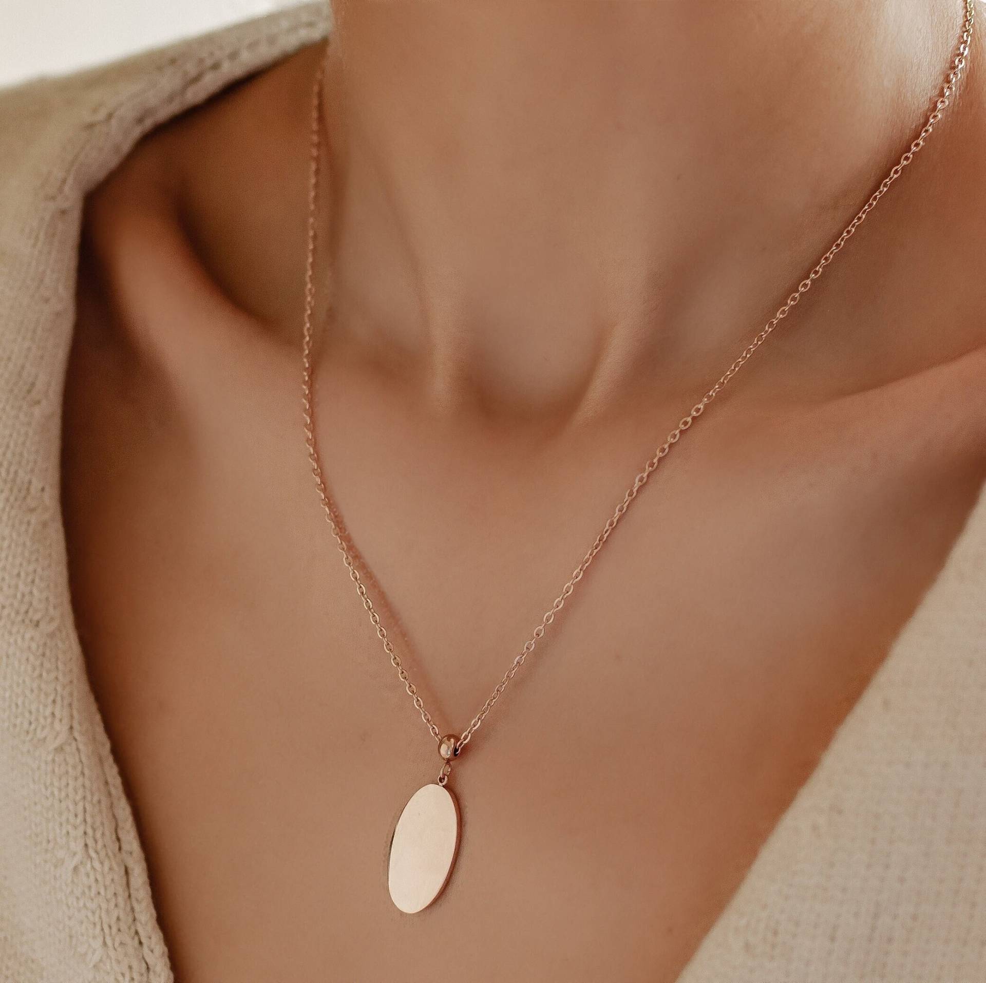 Personalisierte Kette Rosegold | Mit Gravur Personalisiert von HeyHappinessJewelry