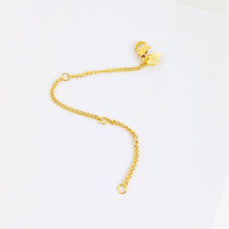 Verlängerungskette Gold | Filigrane Kette Verlängerung Mit Karabinerverschluss Edelstahlschmuck Erhältlich in 3 Farben von HeyHappinessJewelry