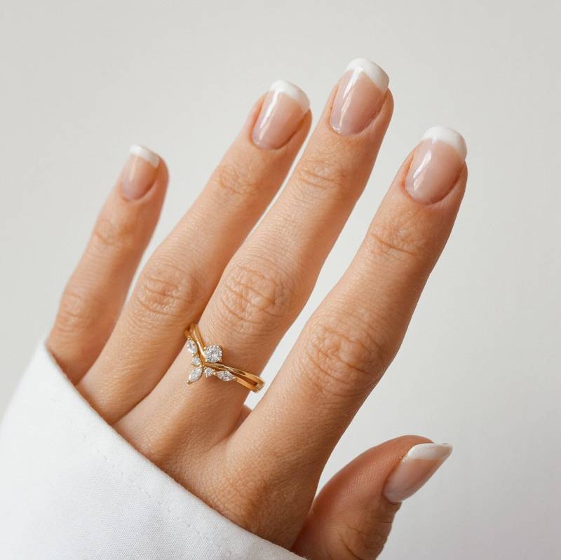 Zirkonia Krone Ring Vergoldeter Sterlingsilber | Freundin Geschenk Filigraner Damen Mit Zirkoniasteinen von HeyHappinessJewelry