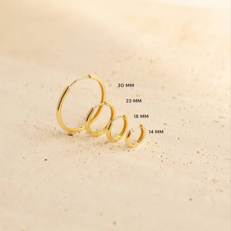 sterling Silber Creolen | Mittelgroß Große Goldene Chunky Vergoldet von HeyHappinessJewelry