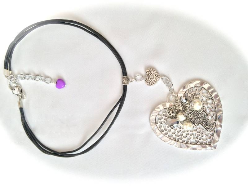Herz Halskette - Designer Kreuz Christian Boho Hochzeitskette Herz Halskette - Designer Kreuz Christian Boho Hochzeitskette von HeyJudiJewelry
