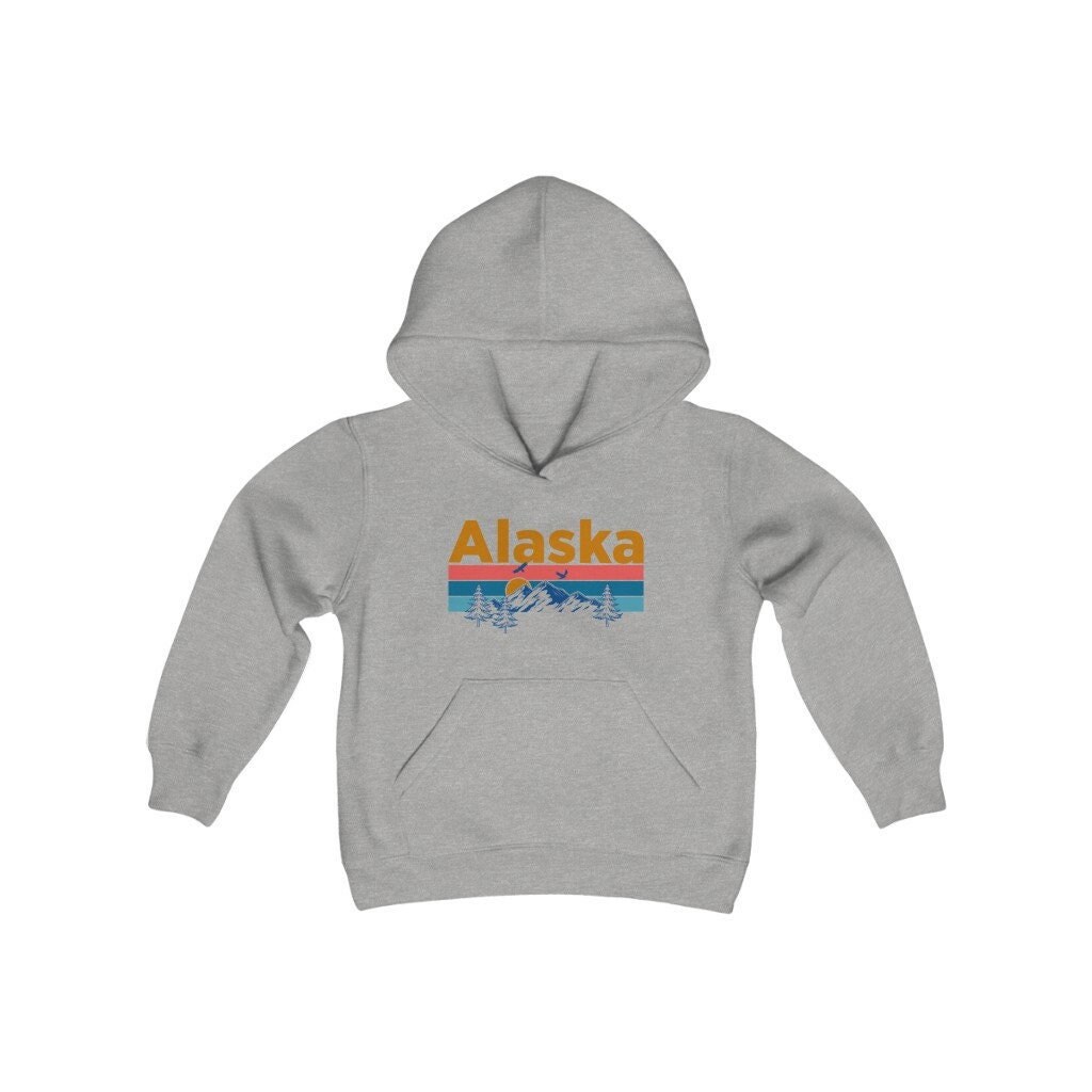 Alaska Jugend Hoodie, Berg Sonnenuntergang Sweatshirt von HeyMountains