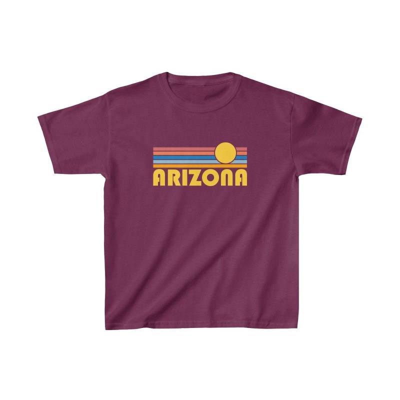 Arizona Jugend Shirt, Retro Sunrise Kinder T-Shirt - Personalisierung Verfügbar von HeyMountains