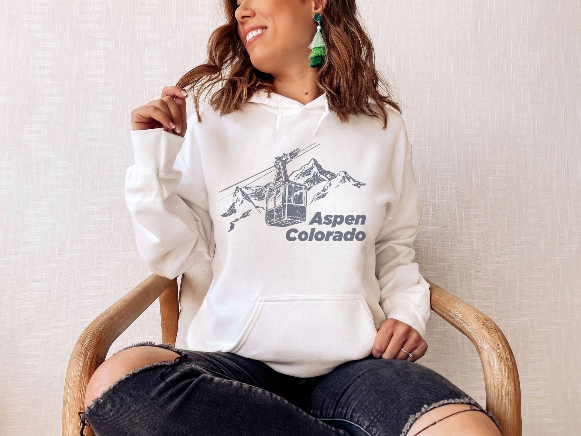 Aspen, Colorado Hoodie, Unisex Berg Skiaufzug Kapuzenpullover Aspen Sweatshirt/Hoody von HeyMountains