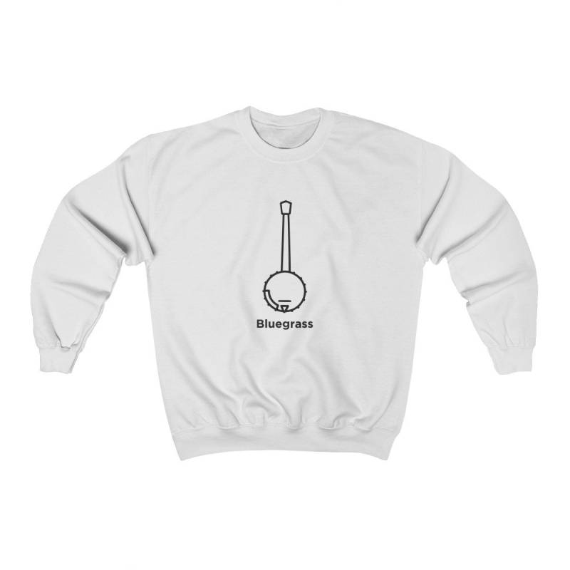 Banjo Bluegrass Sweatshirt Unisex Baumwoll-Mix Rundhalsausschnitt von HeyMountains