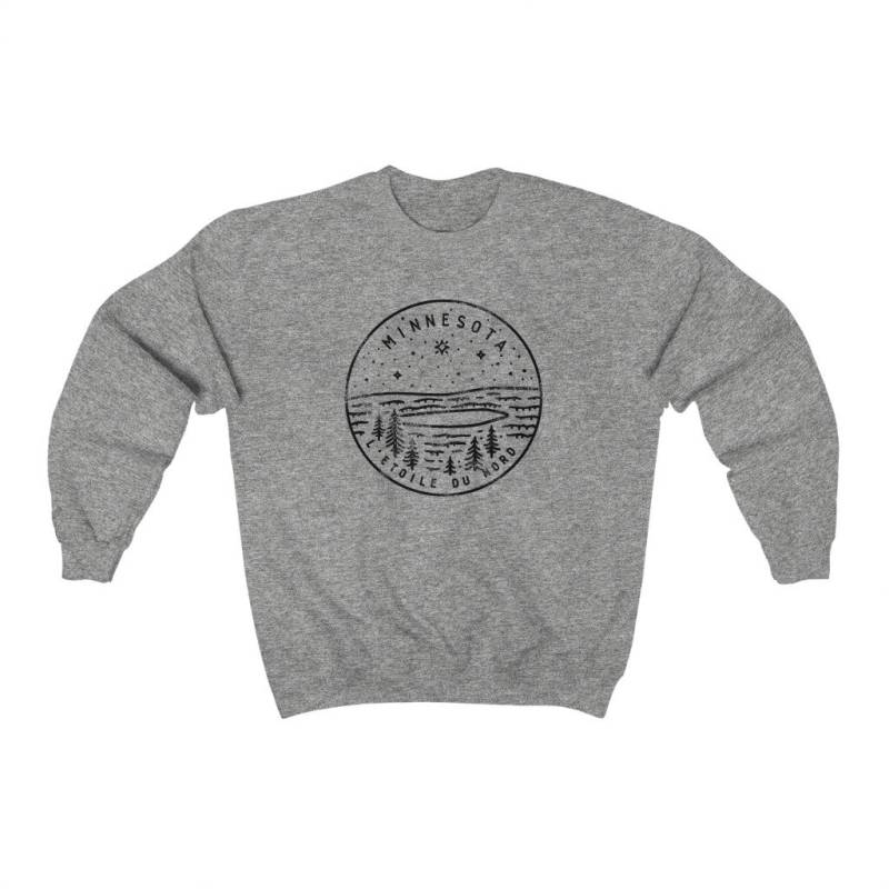 Beunruhigt Minnesota Sweatshirt Unisex Crewneck State Design von HeyMountains