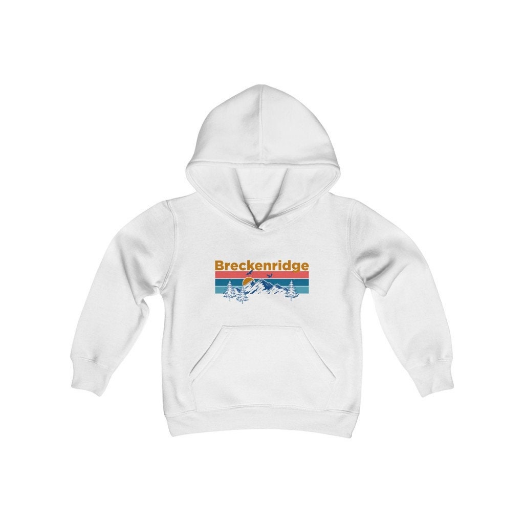 Breckenridge, Colorado Jugend Hoodie Sweatshirt, Berg Sonnenuntergang Unisex Breckenridge Sweatshirt von HeyMountains