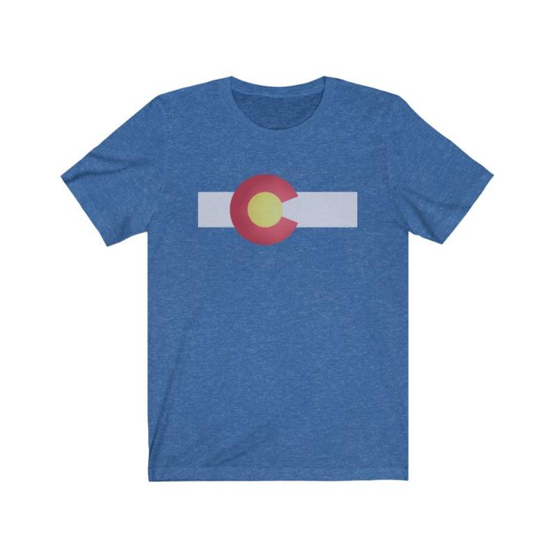 Colorado T-Shirt, Zustands-Flagge Design Erwachsene Unisex T-Shirt - Personalisierung Verfügbar von HeyMountains