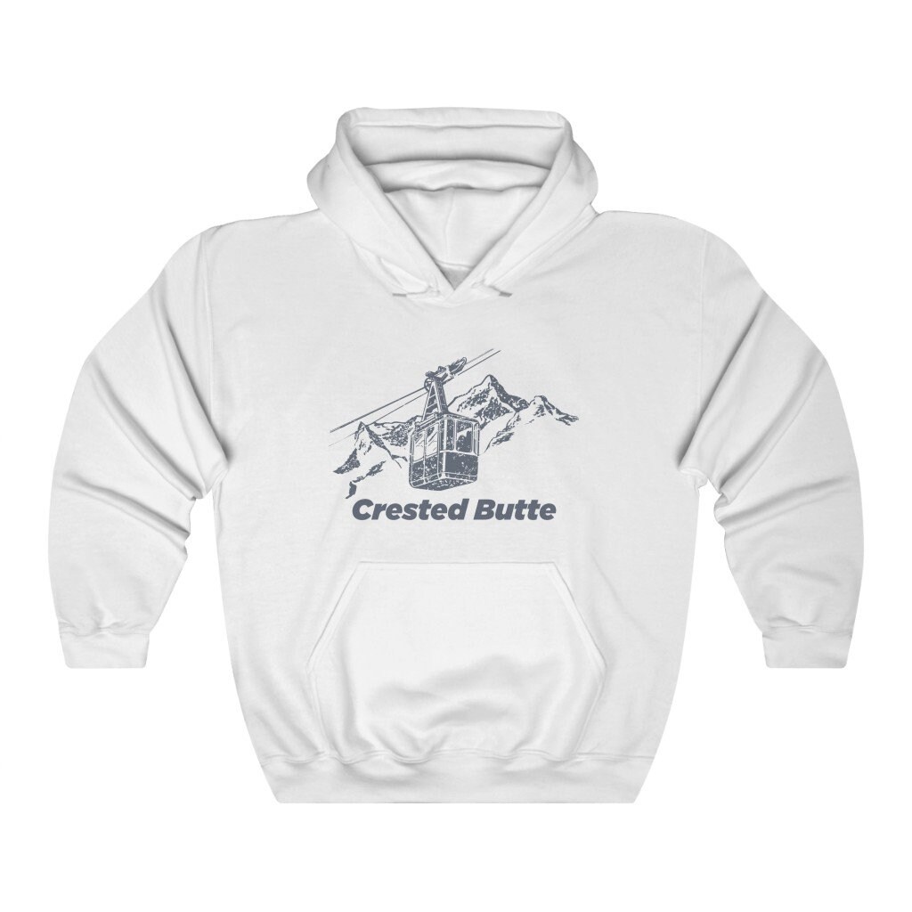 Crested Butte, Colorado Hoodie, Unisex Berg Ski Lift Kapuzen Butte Sweatshirt/Hoody von HeyMountains