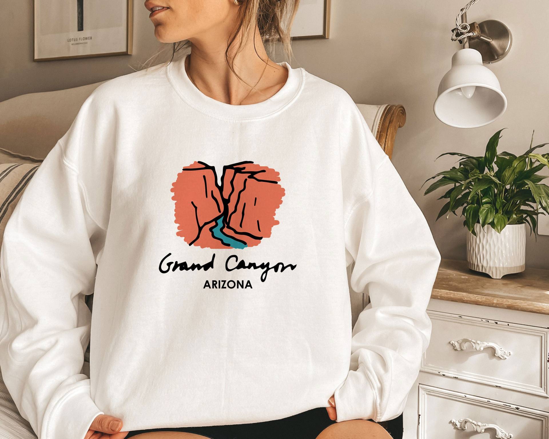 Grand Canyon Sweatshirt Handgezeichnetes Arizona Unisex-Pullover von HeyMountains