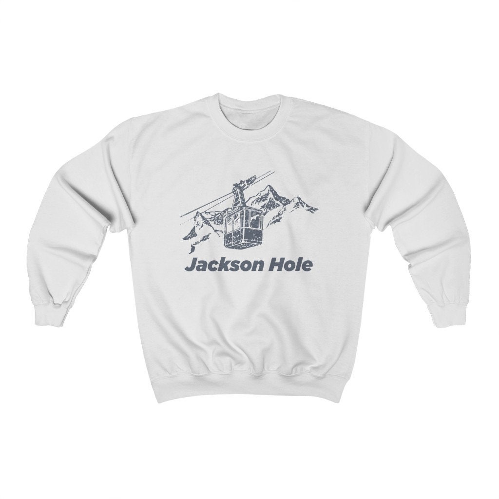 Jackson Hole, Wyoming Sweatshirt, Unisex Berg Skilift Crewneck Hole Sweatshirt von HeyMountains