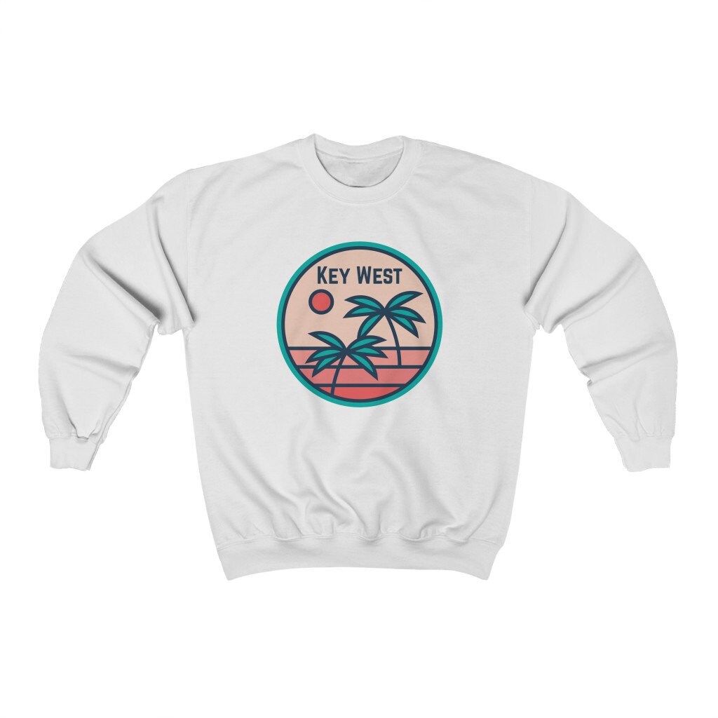 Key West Unisex Sweatshirt, Retro Style Florida Palmen Pullover - Personalisierung Verfügbar Key West Unisex Sweatshirt, Retro Style Florida Palmen Pullover - Personalisierung Verfügbar von HeyMountains