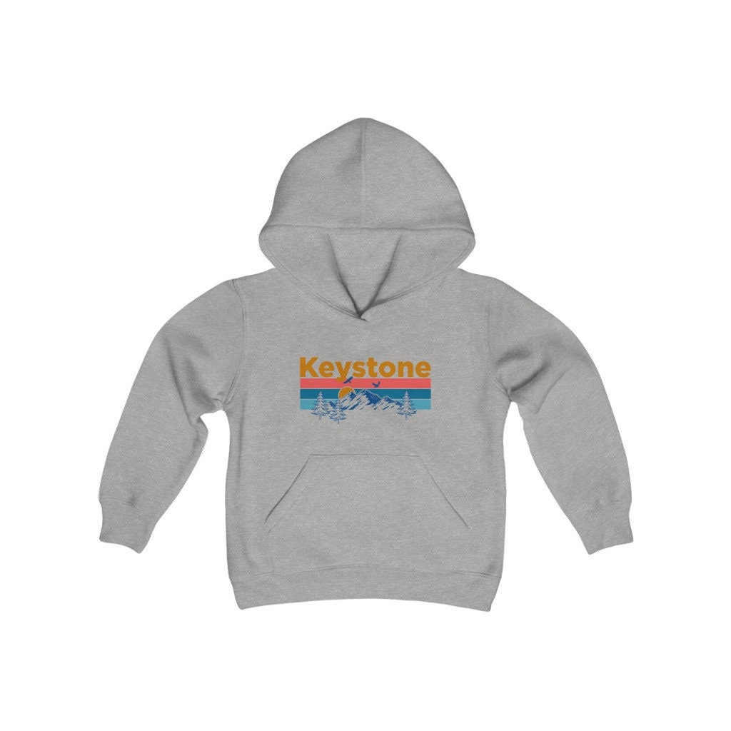 Keystone, Colorado Jugend Hoodie Sweatshirt, Berg Sonnenuntergang Unisex Keystone Sweatshirt von HeyMountains