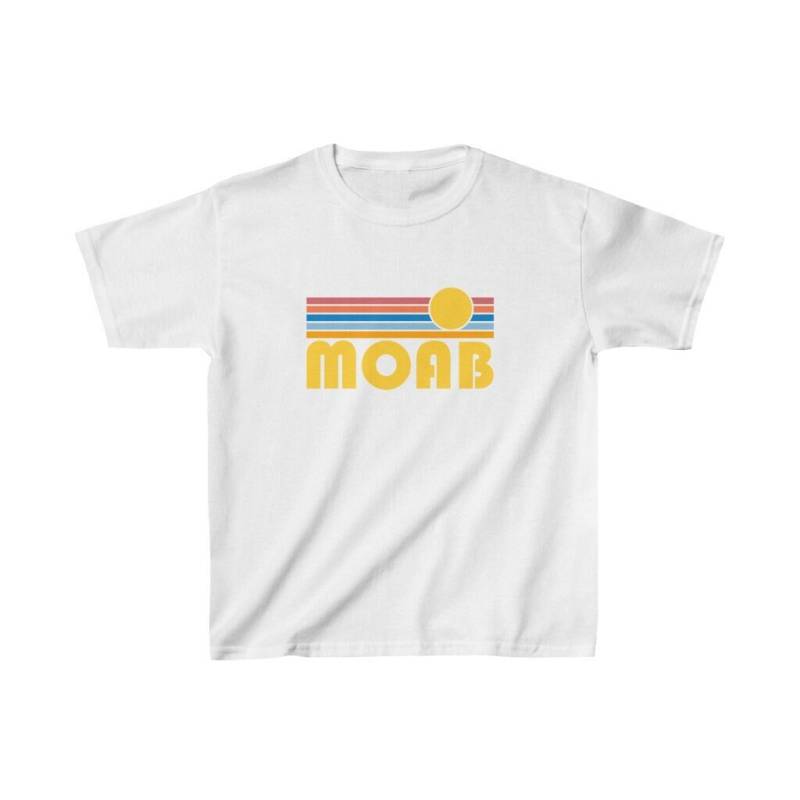 Moab, Utah Shirt, Retro Sunrise Moab Kinder T-Shirt - Personalisierung Verfügbar von HeyMountains