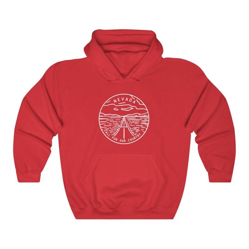 Nevada Hoodie, State Design Erwachsene Unisex Sweatshirt - Personalisierung Verfügbar von HeyMountains