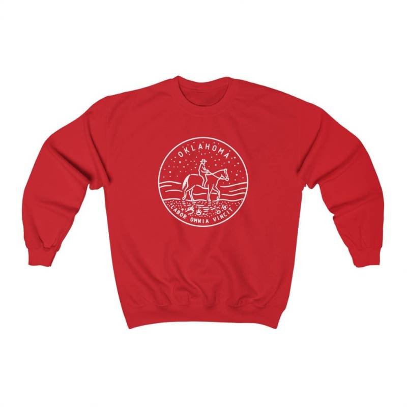 Oklahoma Sweatshirt Unisex State Design Rundhalsausschnitt von HeyMountains