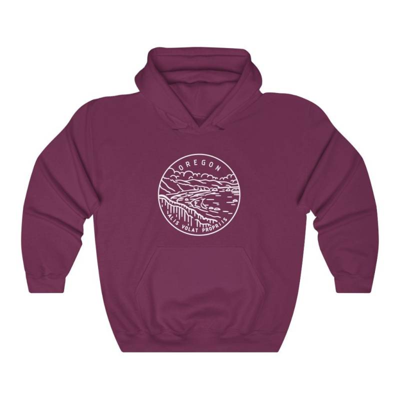 Oregon Hoodie Unisex State Design Sweatshirt - Personalisierte Option von HeyMountains