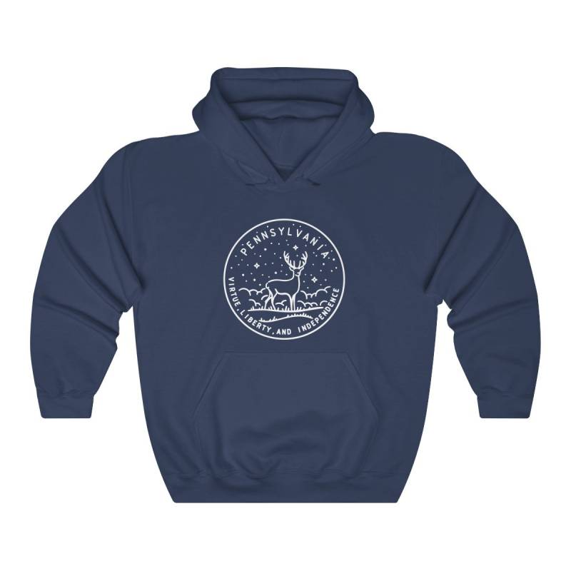 Pennsylvania Hoodie, State Design Erwachsene Unisex Sweatshirt - Personalisierung Verfügbar von HeyMountains