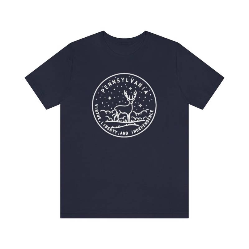 Pennsylvania T-Shirt Unisex State Design Mit Hirsch von HeyMountains
