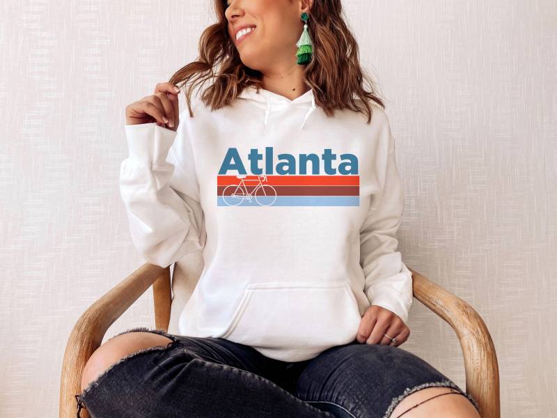 Retro Atlanta Georgia Bike Hoodie - Unisex Baumwollmischung Sweatshirt von HeyMountains