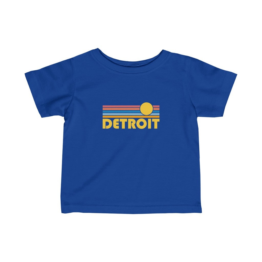 Retro Detroit Shirt Für Kinder Unisex Baby T-Shirt Mit Sunset Design von HeyMountains