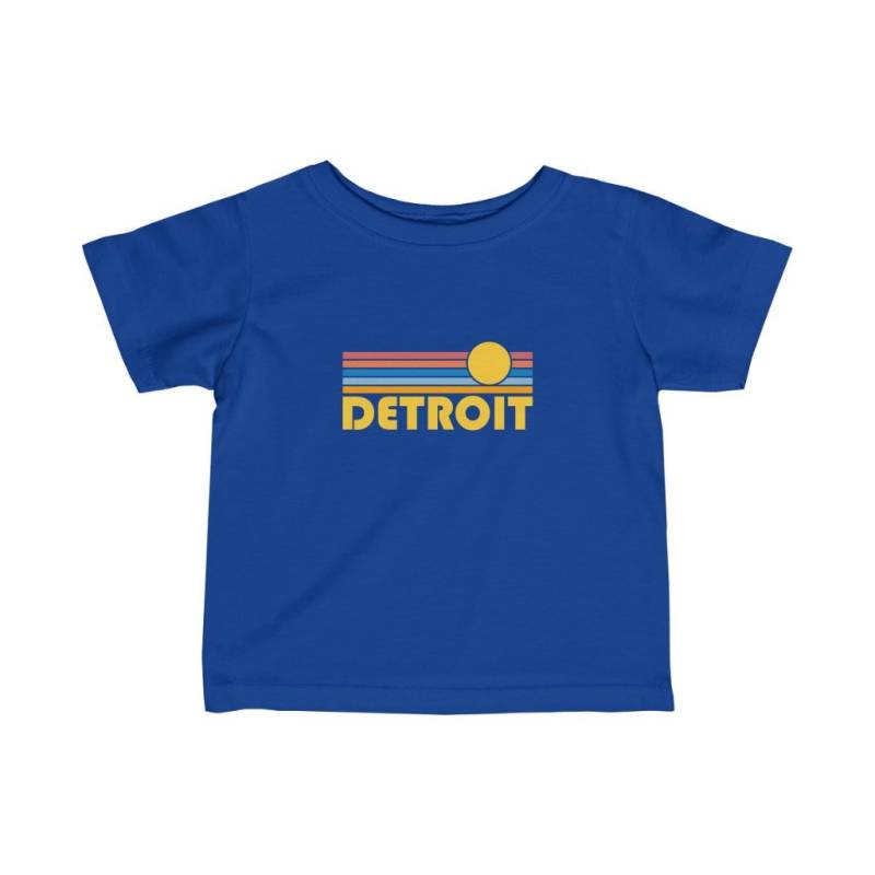 Retro Detroit Shirt Für Kinder Unisex Baby T-Shirt Mit Sunset Design von HeyMountains