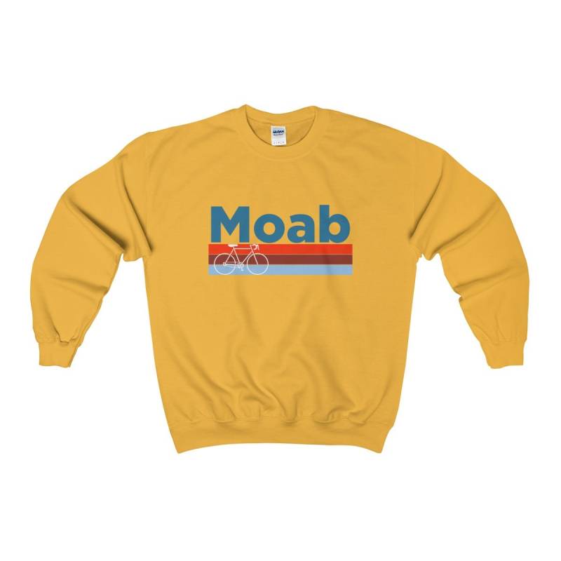 Retro Moab Utah Sweatshirt Unisex Fahrrad Rundhalsausschnitt von HeyMountains