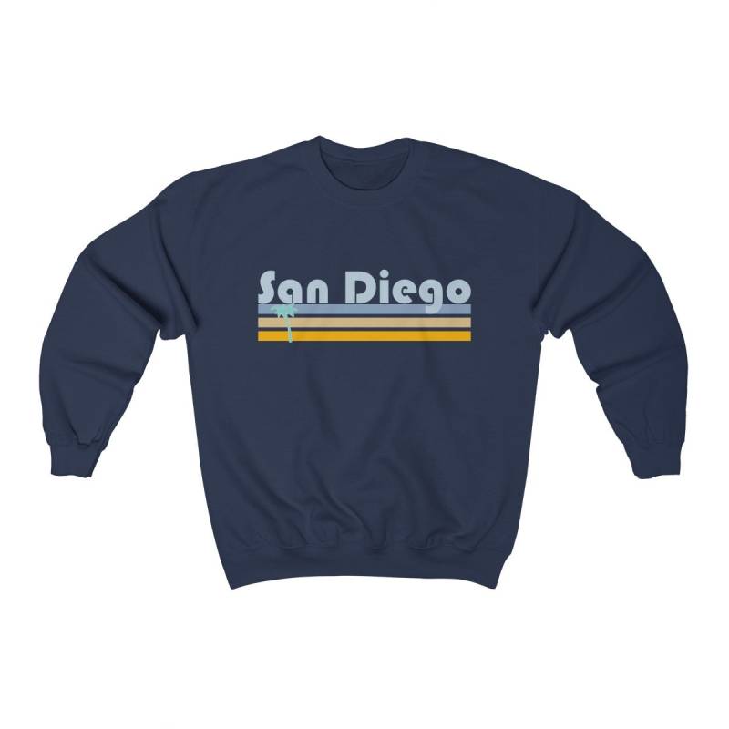 Retro San Diego Sweatshirt Unisex Palmen Rundhalsausschnitt von HeyMountains