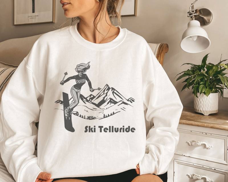 Retro Ski Tellurid Colorado Sweatshirt - Unisex Fit von HeyMountains