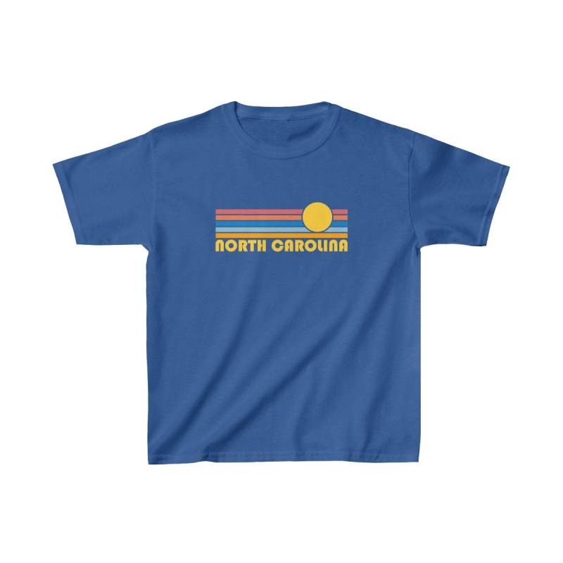 Retro Sonnenaufgang North Carolina Jugend-T-Shirt - Personalisiert von HeyMountains