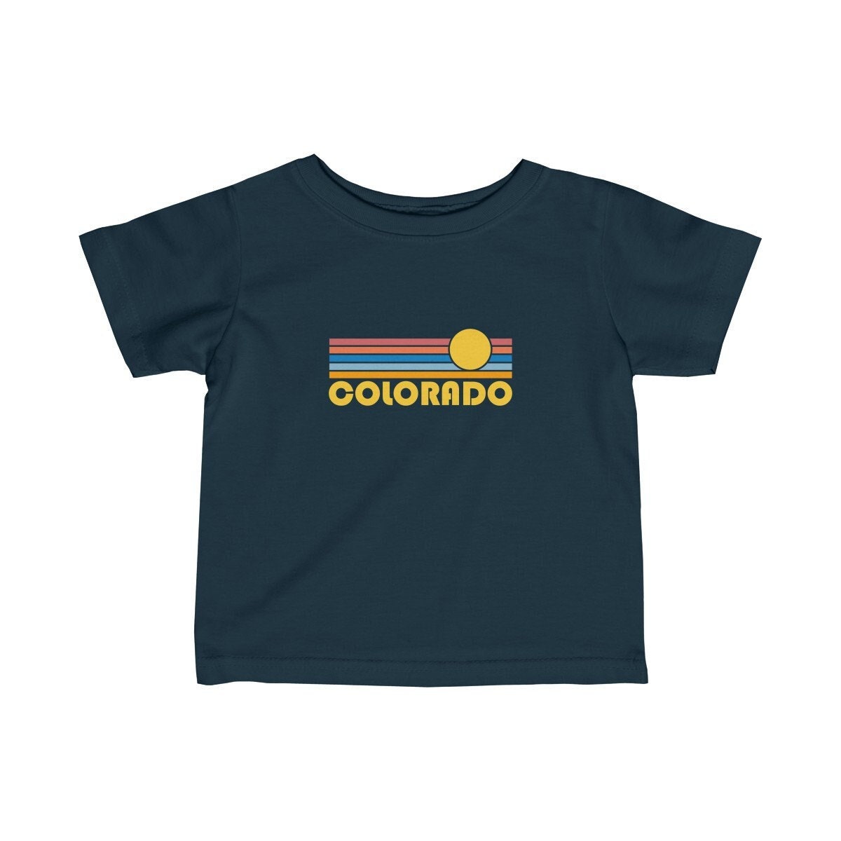 Retro Sonnenuntergang Colorado-Säuglings-Shirt Unisex-T-Shirt Für Babys von HeyMountains