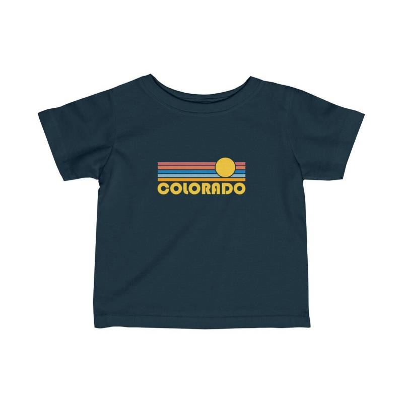 Retro Sonnenuntergang Colorado-Säuglings-Shirt Unisex-T-Shirt Für Babys von HeyMountains