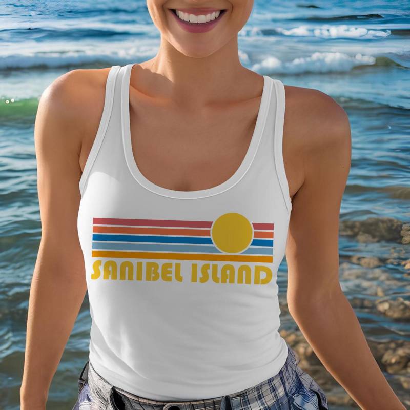 Sanibel Island Florida Tank Top Frauen Retro Racerback von HeyMountains
