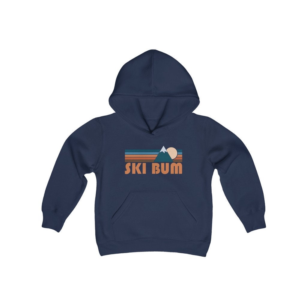 Ski Bum Jugend Hoodie, Retro Berg Sweatshirt von HeyMountains