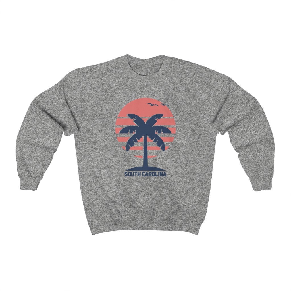 South Carolina Unisex Sweatshirt, Südcarolina Pullover Im Retro-stil, Palmen von HeyMountains