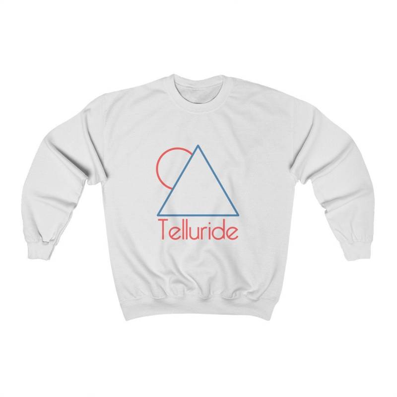 Telluride Colorado Sweatshirt Minimal Berge Sonne Rundhalsausschnitt von HeyMountains