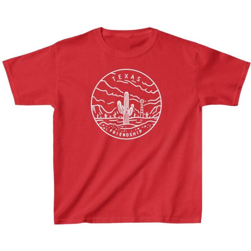 Texas Jugend-T-Shirt, Unisex State Design Kinder T-Shirt - Personalisierung Verfügbar von HeyMountains