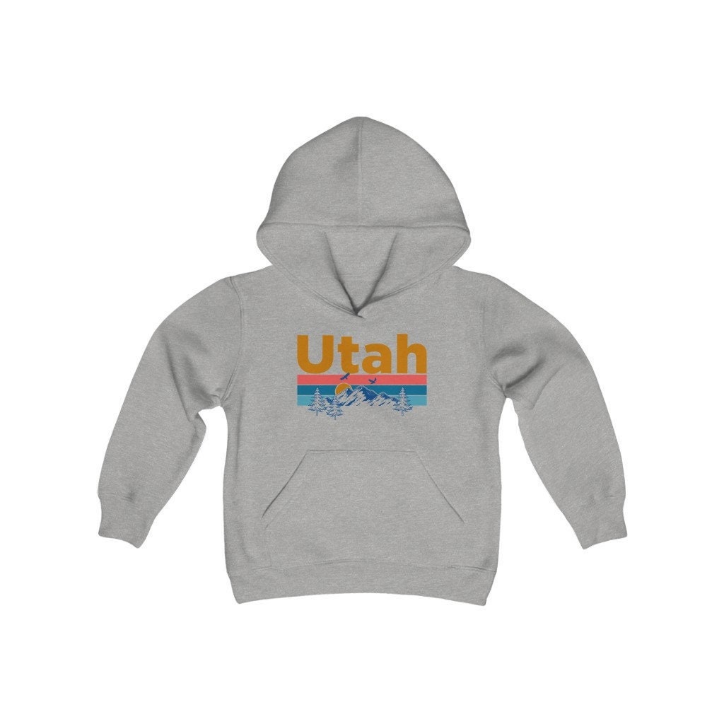 Utah Jugend Hoodie - Berg-Sonnenuntergang Sweatshirt von HeyMountains