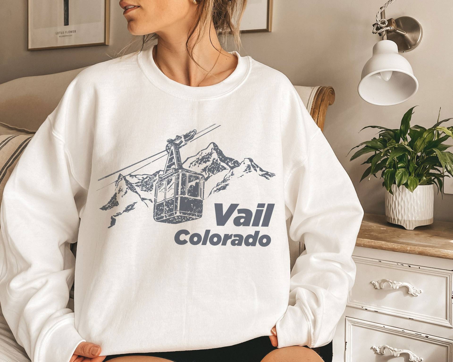 Vail Sweatshirt, Unisex Berg Ski Lift Rundhals Vail, Colorado Sweatshirt von HeyMountains