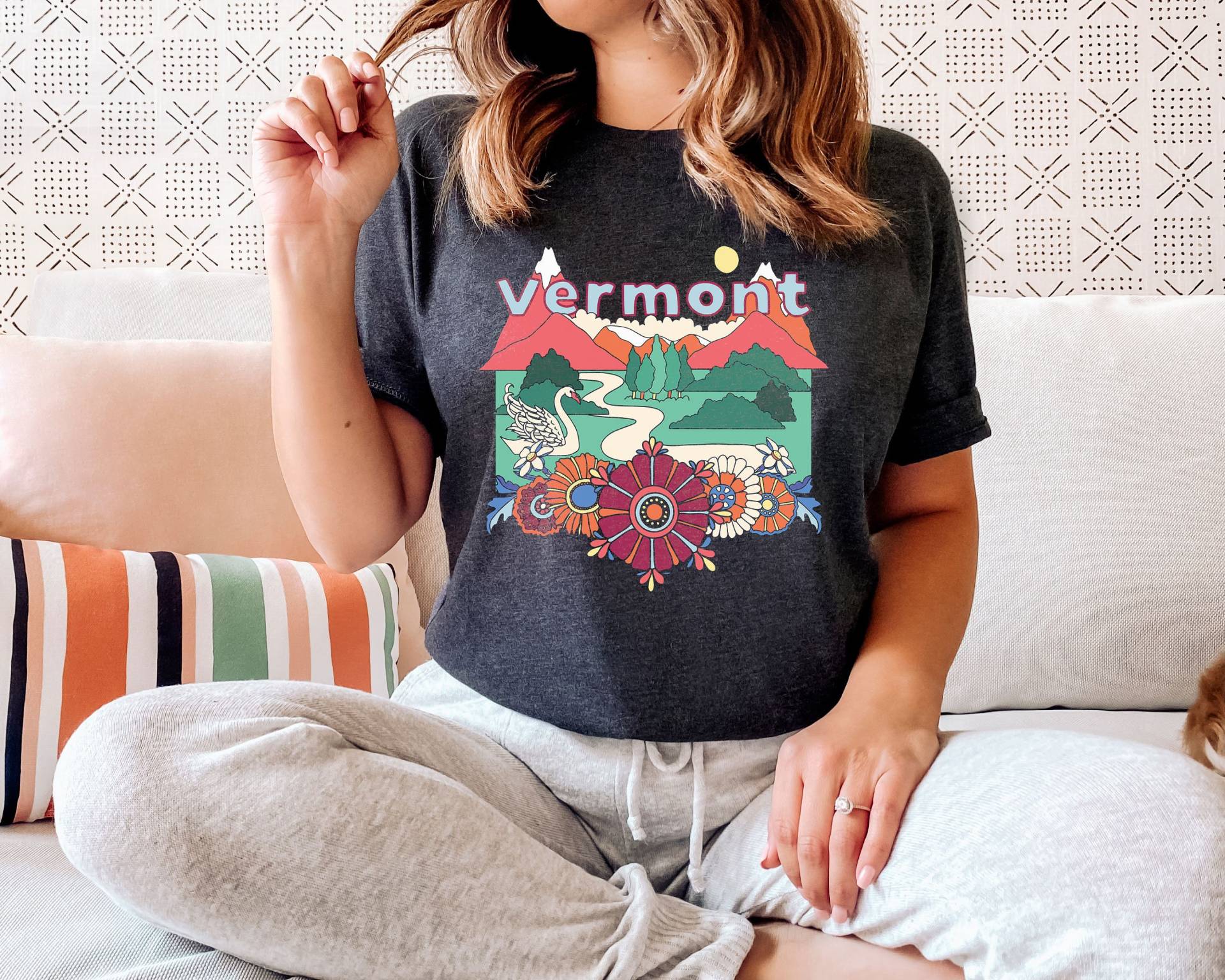 Vermont Shirt, Retro T-Shirt, Vintage Style Mountain Shirt von HeyMountains