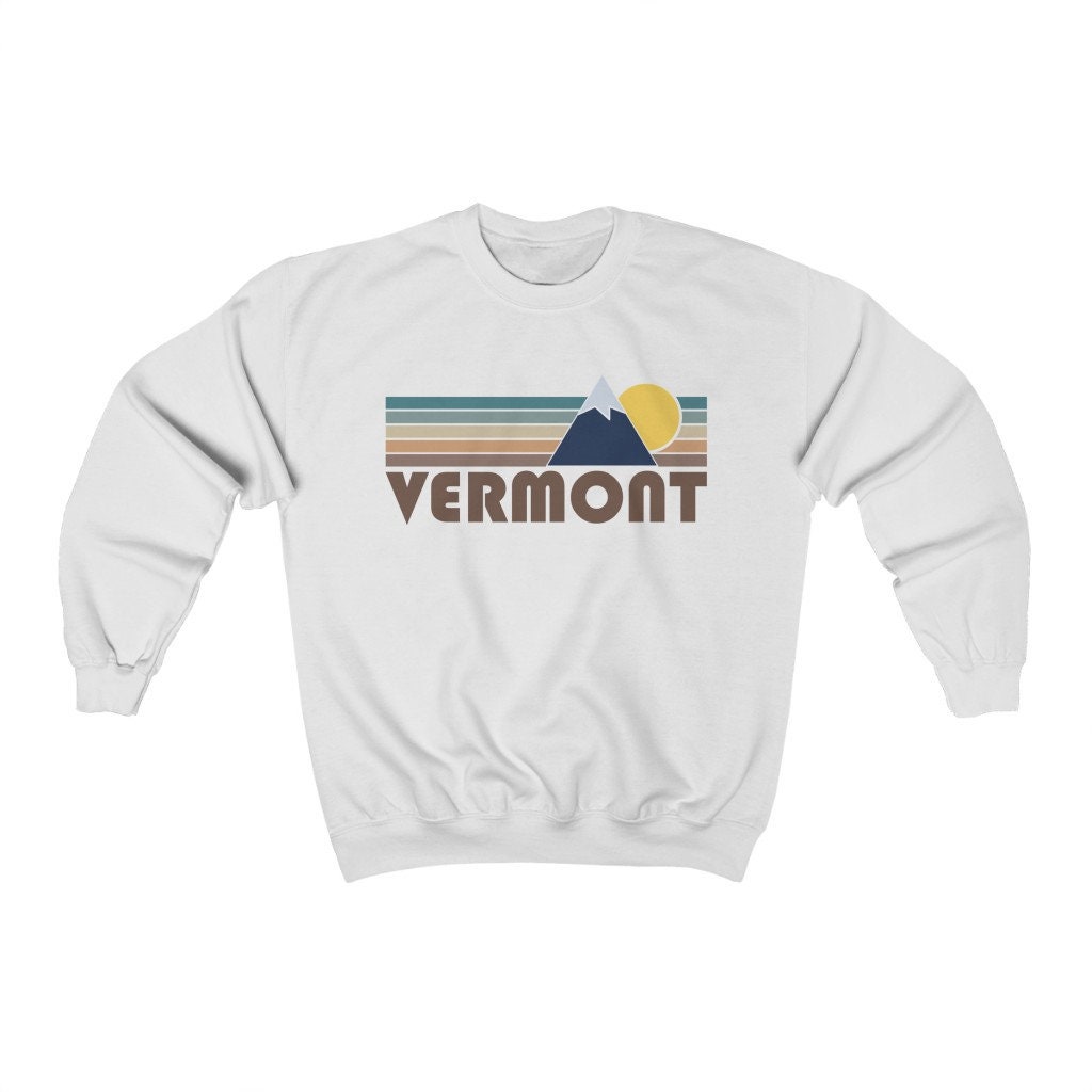 Vermont Sweatshirt, Herbst Retro Berg Unisex Rundhals Sweatshirt von HeyMountains