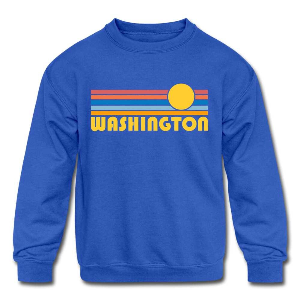 Washington Jugend Sweatshirt, Retro Sunrise Sweatshirt von HeyMountains