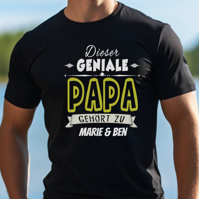 Dieser Geniale Papa Gehört Zu T Shirt Personalisierbar Geschenk Geburtstag Vater von HeyPapaDE