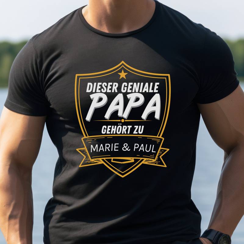 Dieser Geniale Papa Gehört Zu T Shirt Personalisierbar Geschenk Geburtstag von HeyPapaDE