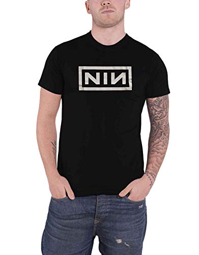 Nine Inch Nails T Shirt Classic Band Logo Nue offiziell Herren Schwarz L von Rocks-off