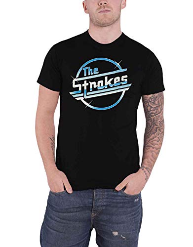 The Strokes T Shirt Classic Band Logo Magna Nue offiziell Unisex Schwarz L von Rock Off officially licensed products