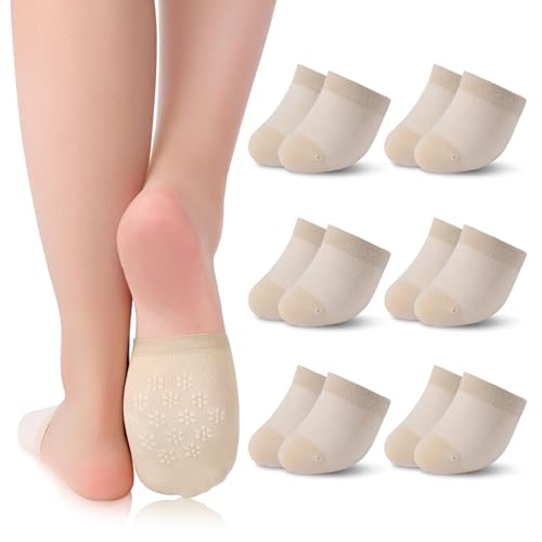 HeySocks Füßlinge Damen 3/6 Paar Unsichtbare Halbsocken mit Silikonpad Rutschfest Vorfußsocken für Ballerinas Pumps von HeySocks